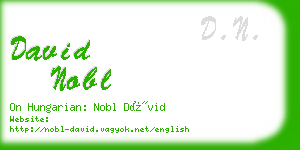 david nobl business card